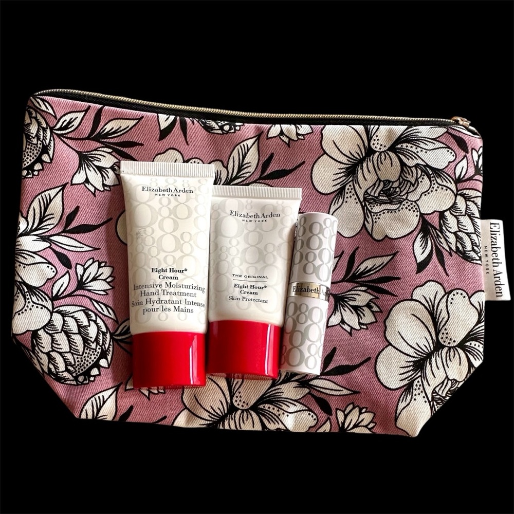New Elizabeth Arden skincare products from the Eight Hour line: 3 products + bag